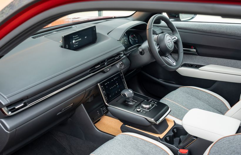 Mazda MX 30 sport tech electric car interior dash